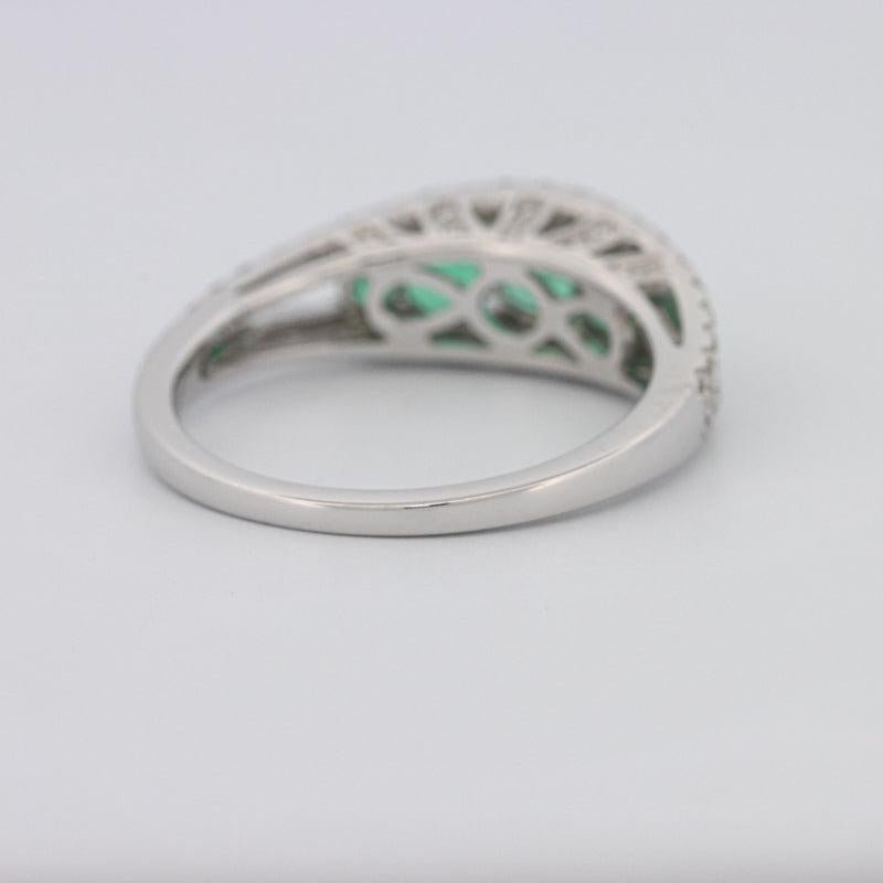 Green Emerald Split Band - ZIZOV DIAMONDS