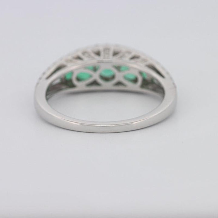 Green Emerald Split Band - ZIZOV DIAMONDS