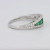 Green Emerald Split Band - ZIZOV DIAMONDS