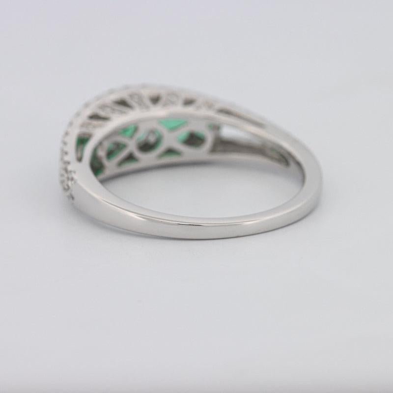 Green Emerald Split Band - ZIZOV DIAMONDS