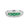 Green Emerald Split Band - ZIZOV DIAMONDS
