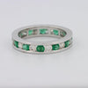 Green Emerald/Diamond Eternity Band - ZIZOV DIAMONDS