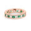 Green Emerald/Diamond Eternity Band - ZIZOV DIAMONDS