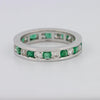 Green Emerald/Diamond Eternity Band - ZIZOV DIAMONDS
