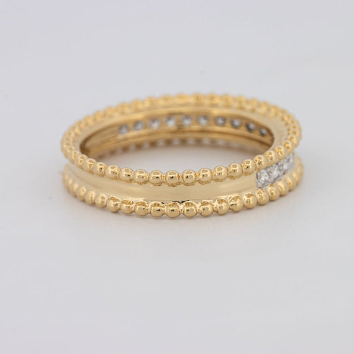 Half Eternity Dot Ring - ZIZOV DIAMONDS