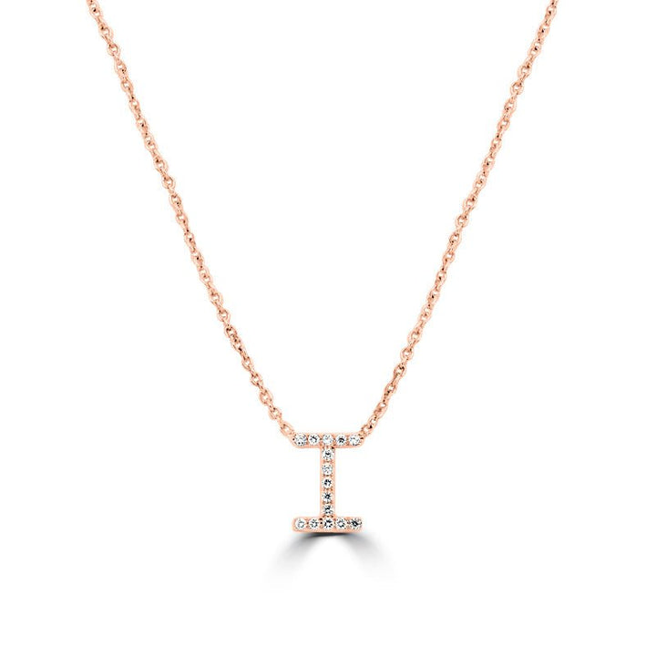 Initial "I" Diamond Pendant - ZIZOV DIAMONDS