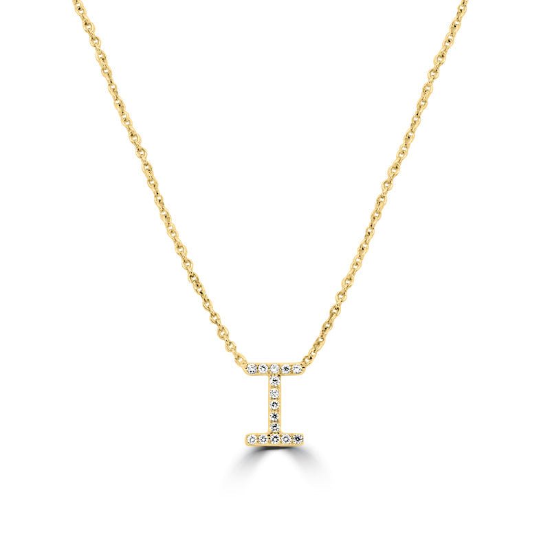 Initial "I" Diamond Pendant - ZIZOV DIAMONDS