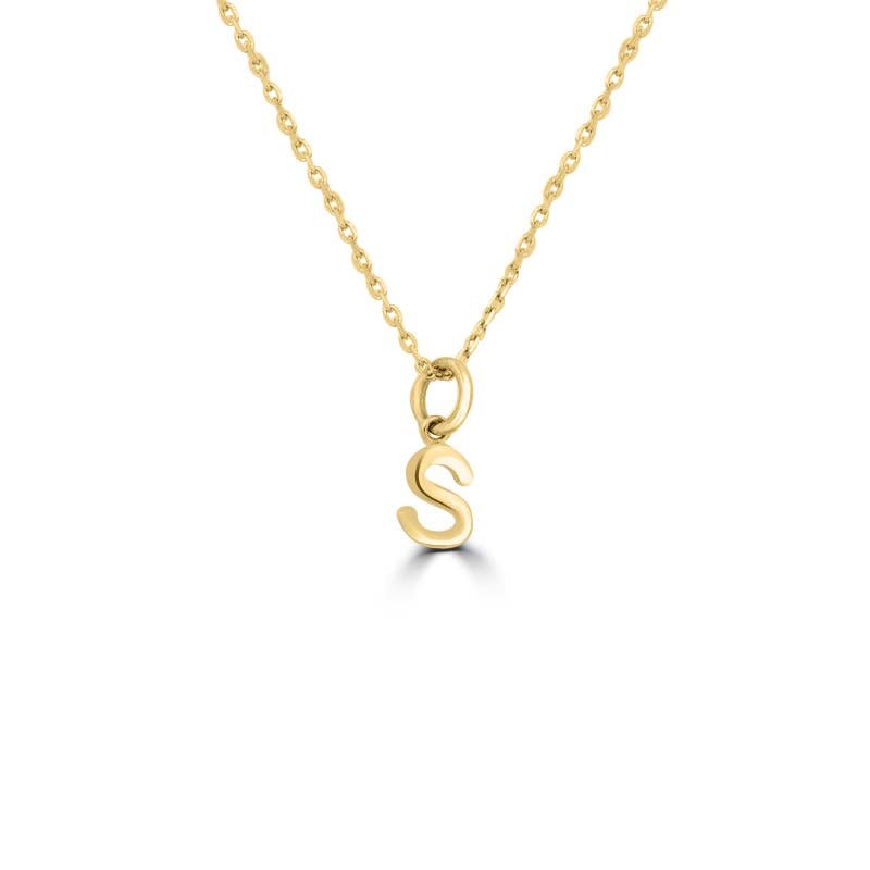 Initial "S" Pendant (small) - ZIZOV DIAMONDS