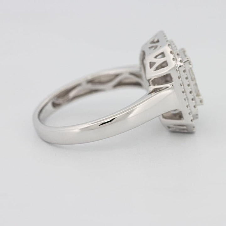 Invisible Double Halo Emerald ring - ZIZOV DIAMONDS