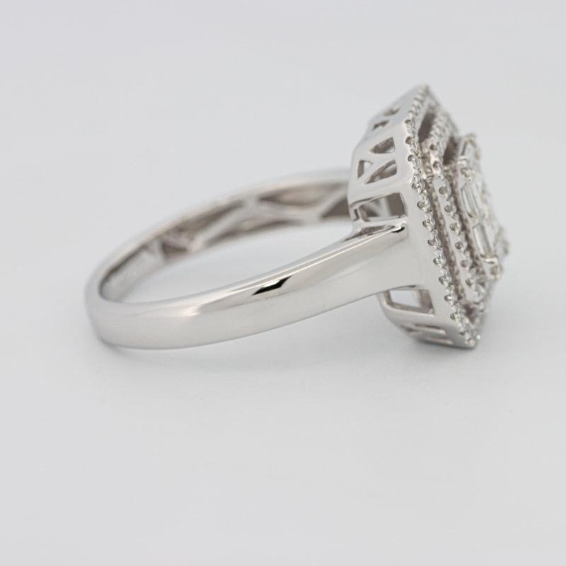 Invisible Double Halo Emerald ring - ZIZOV DIAMONDS