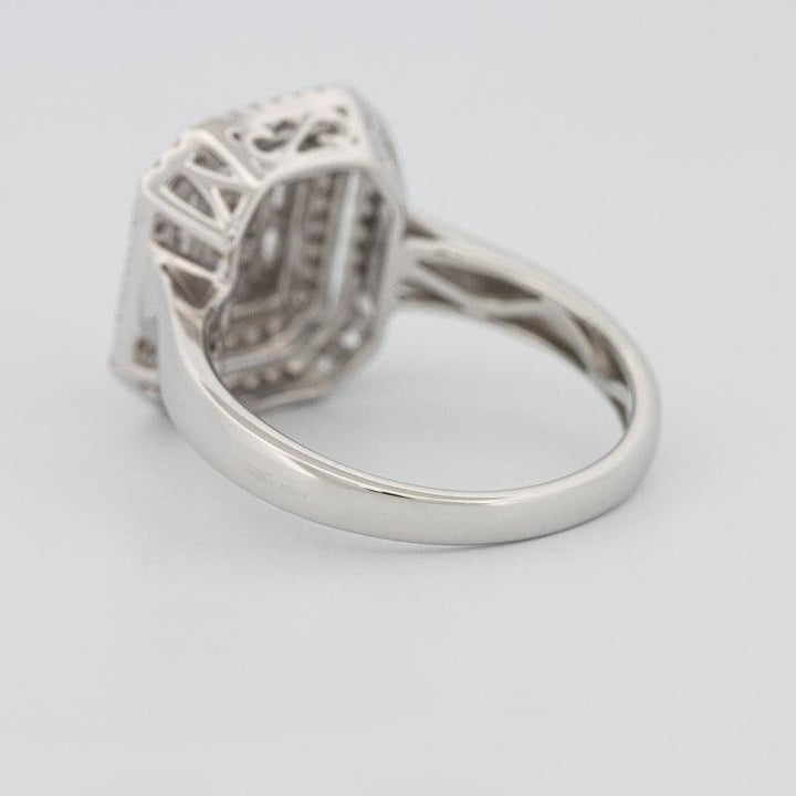 Invisible Double Halo Emerald ring - ZIZOV DIAMONDS