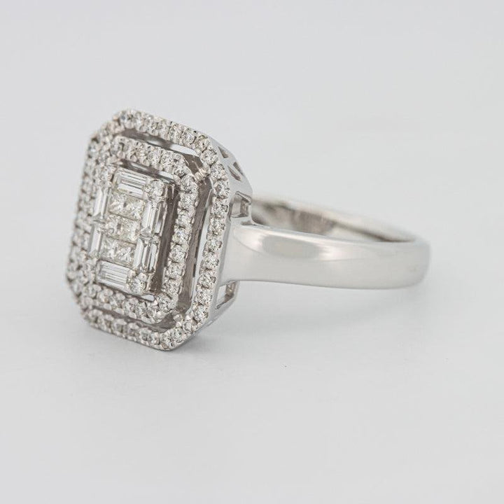 Invisible Double Halo Emerald ring - ZIZOV DIAMONDS