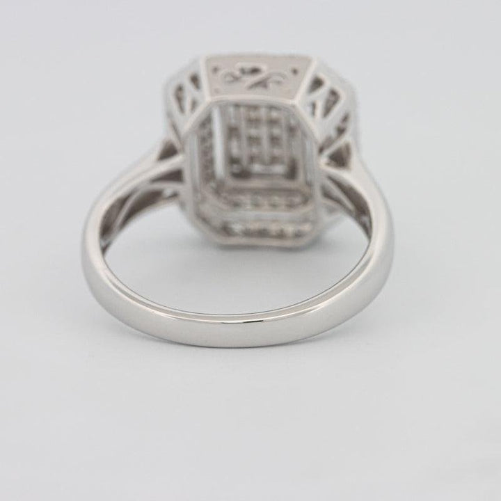 Invisible Double Halo Emerald ring - ZIZOV DIAMONDS