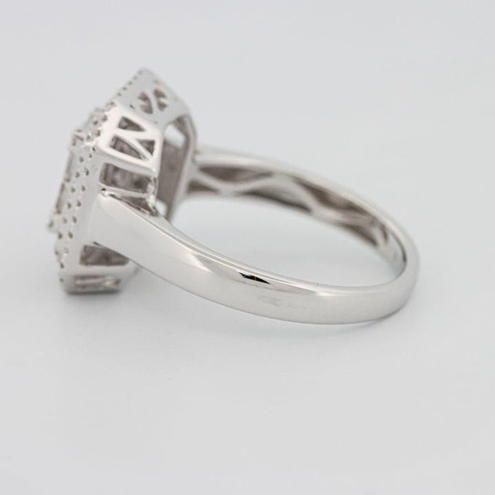 Invisible Double Halo Emerald ring - ZIZOV DIAMONDS