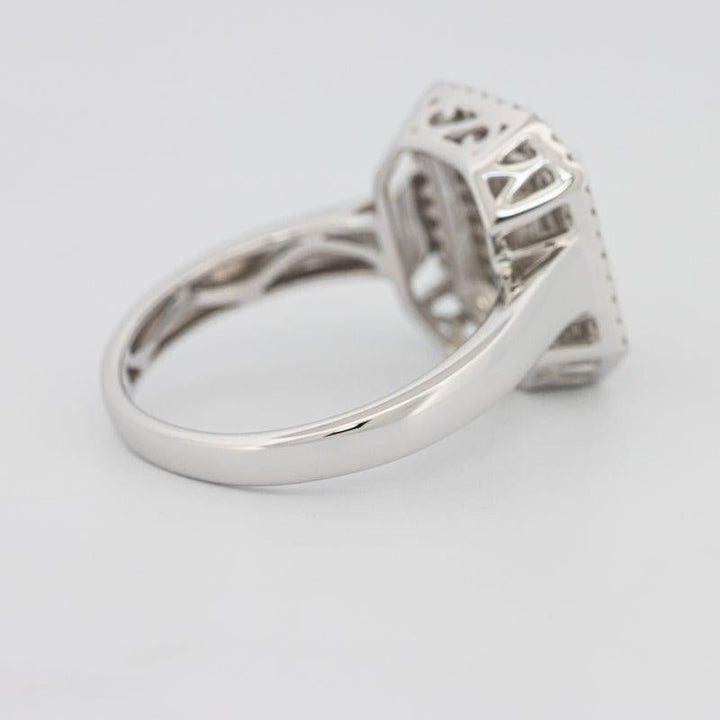 Invisible Double Halo Emerald ring - ZIZOV DIAMONDS