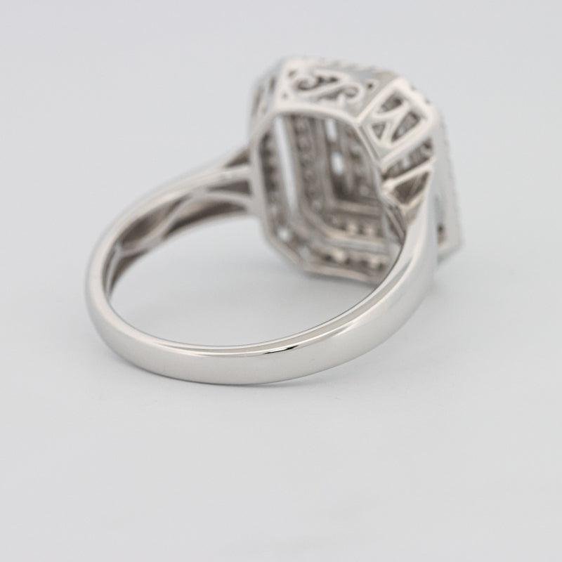 Invisible Double Halo Emerald ring - ZIZOV DIAMONDS