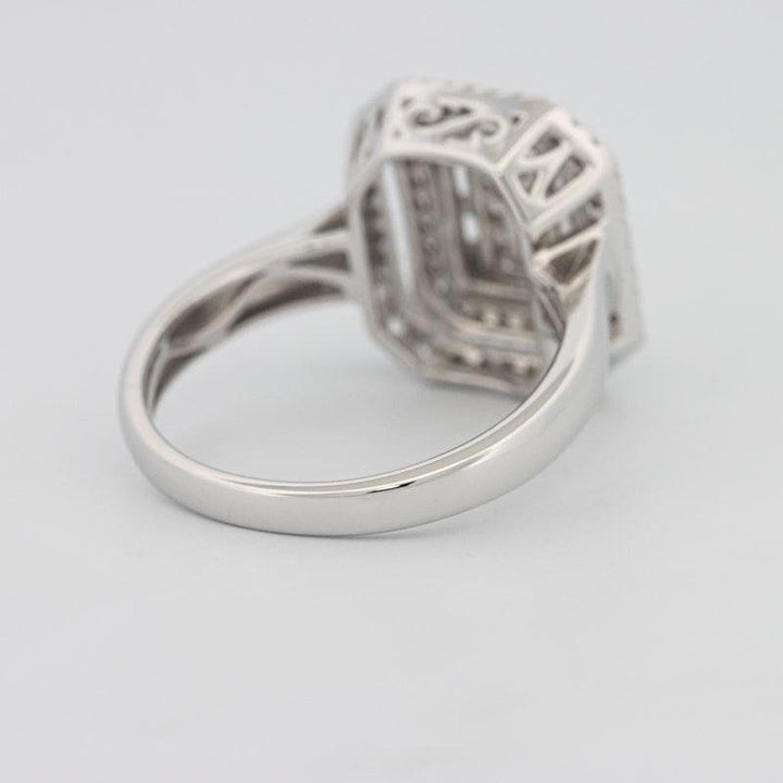 Invisible Double Halo Emerald ring - ZIZOV DIAMONDS