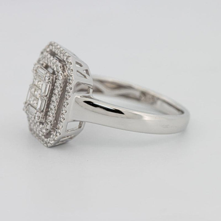 Invisible Double Halo Emerald ring - ZIZOV DIAMONDS