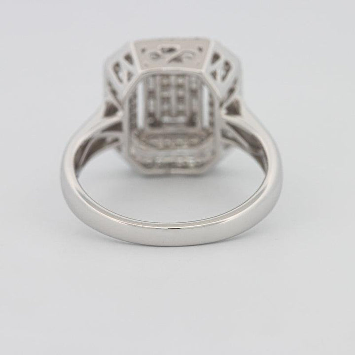 Invisible Double Halo Emerald ring - ZIZOV DIAMONDS