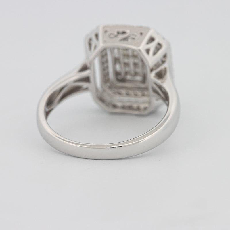 Invisible Double Halo Emerald ring - ZIZOV DIAMONDS