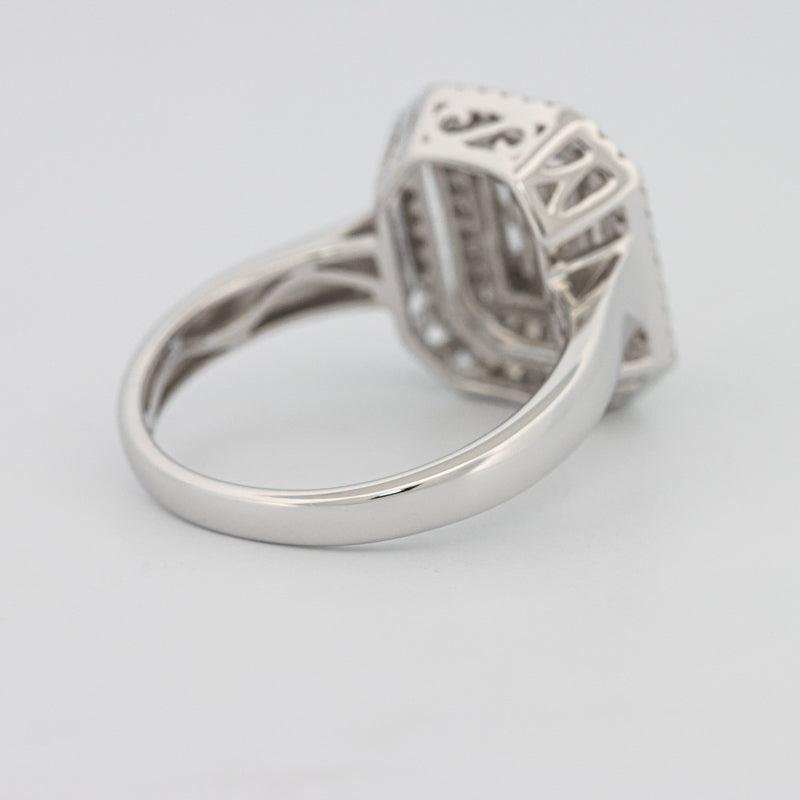 Invisible Double Halo Emerald ring - ZIZOV DIAMONDS