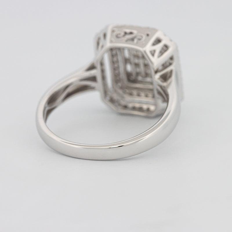 Invisible Double Halo Emerald ring - ZIZOV DIAMONDS