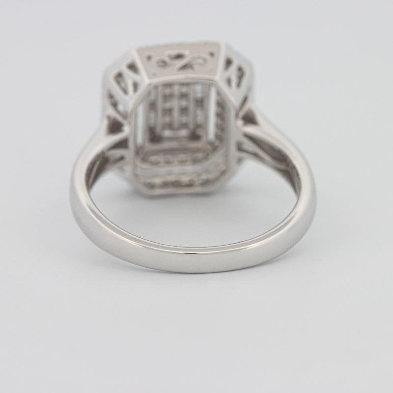 Invisible Double Halo Emerald ring - ZIZOV DIAMONDS