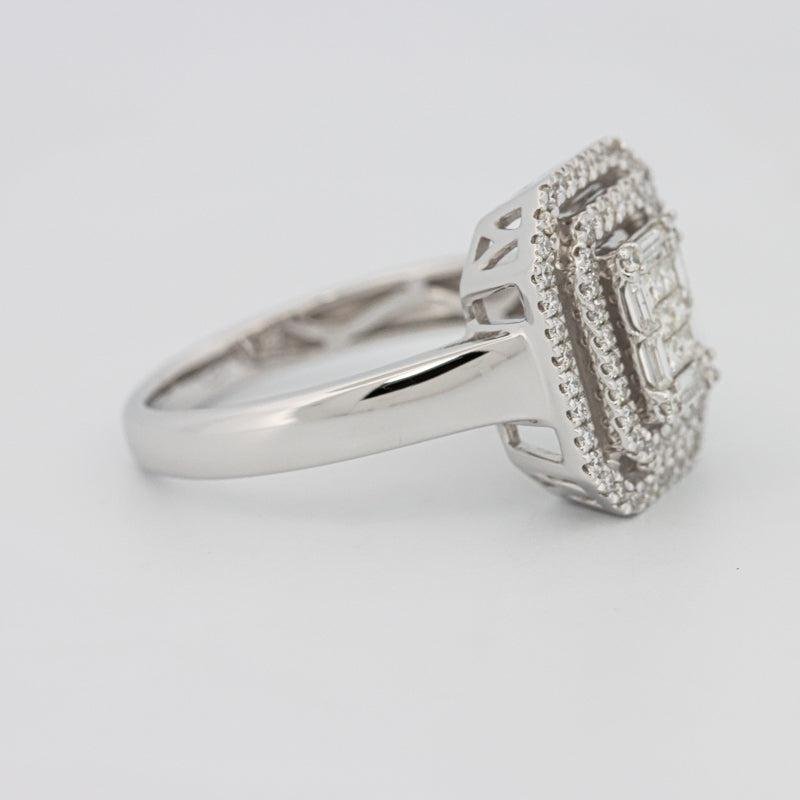 Invisible Double Halo Emerald ring - ZIZOV DIAMONDS