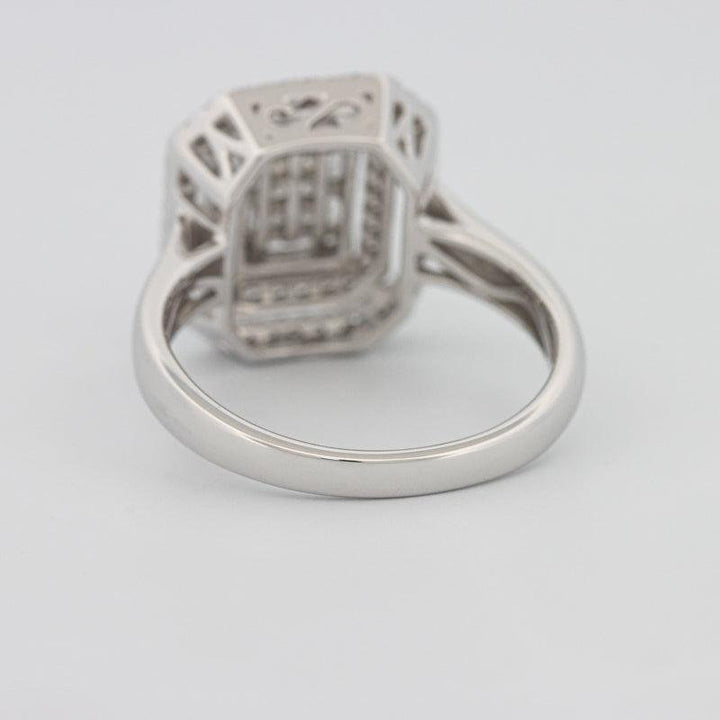 Invisible Double Halo Emerald ring - ZIZOV DIAMONDS