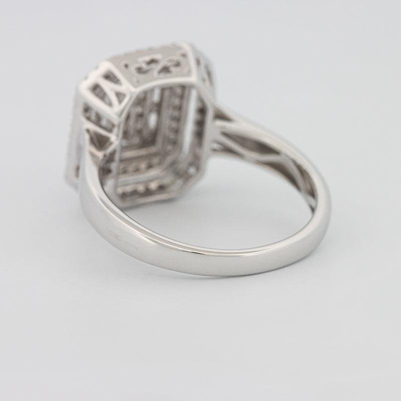 Invisible Double Halo Emerald ring - ZIZOV DIAMONDS