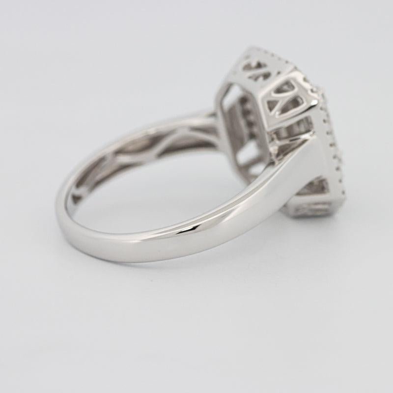 Invisible Double Halo Emerald ring - ZIZOV DIAMONDS