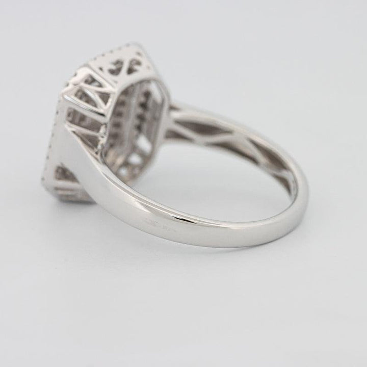 Invisible Double Halo Emerald ring - ZIZOV DIAMONDS