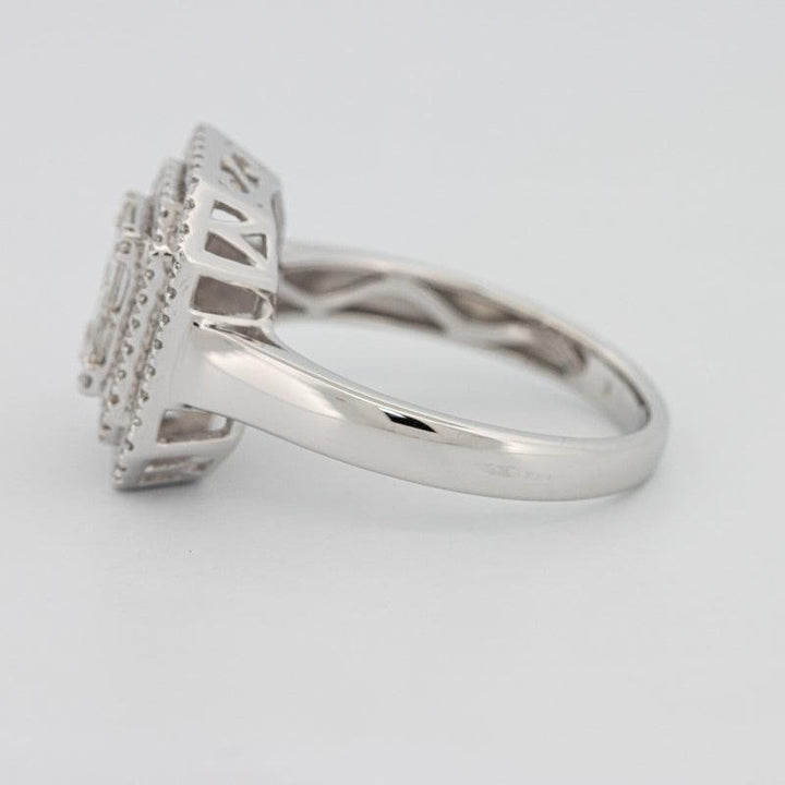 Invisible Double Halo Emerald ring - ZIZOV DIAMONDS