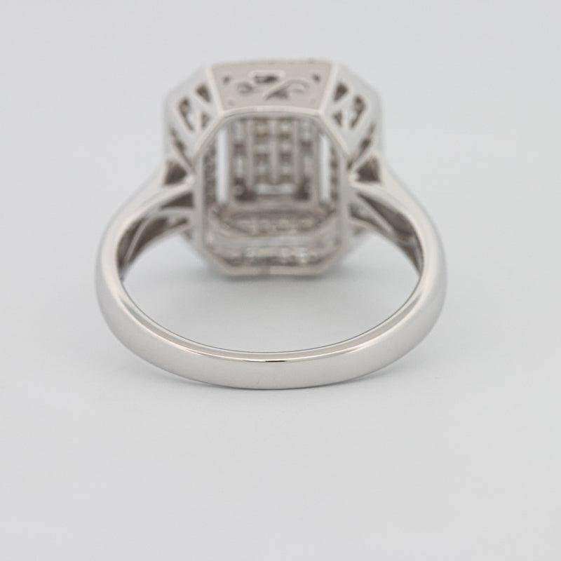 Invisible Double Halo Emerald ring - ZIZOV DIAMONDS