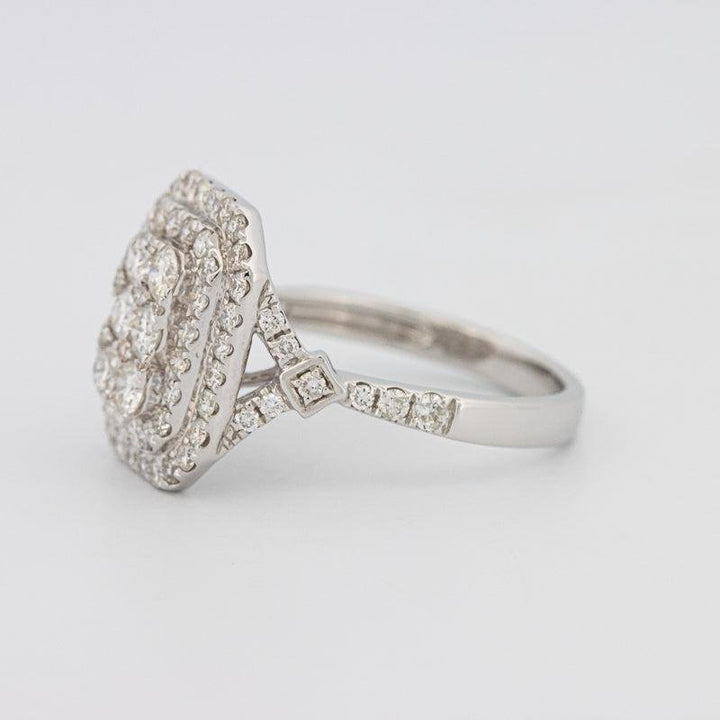 Invisible Double Halo Rectangular Diamond Ring - ZIZOV DIAMONDS