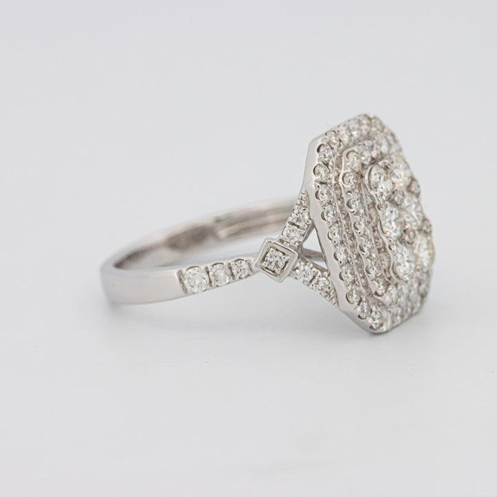 Invisible Double Halo Rectangular Diamond Ring - ZIZOV DIAMONDS