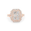 Invisible Double Halo Rectangular Diamond Ring - ZIZOV DIAMONDS