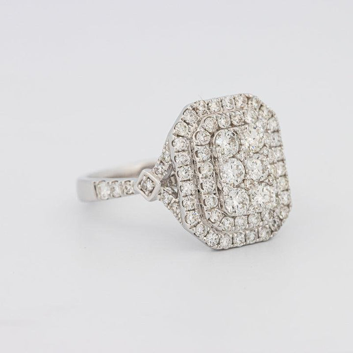 Invisible Double Halo Rectangular Diamond Ring - ZIZOV DIAMONDS