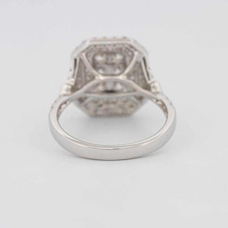 Invisible Double Halo Rectangular Diamond Ring - ZIZOV DIAMONDS