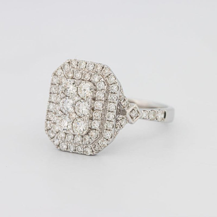 Invisible Double Halo Rectangular Diamond Ring - ZIZOV DIAMONDS