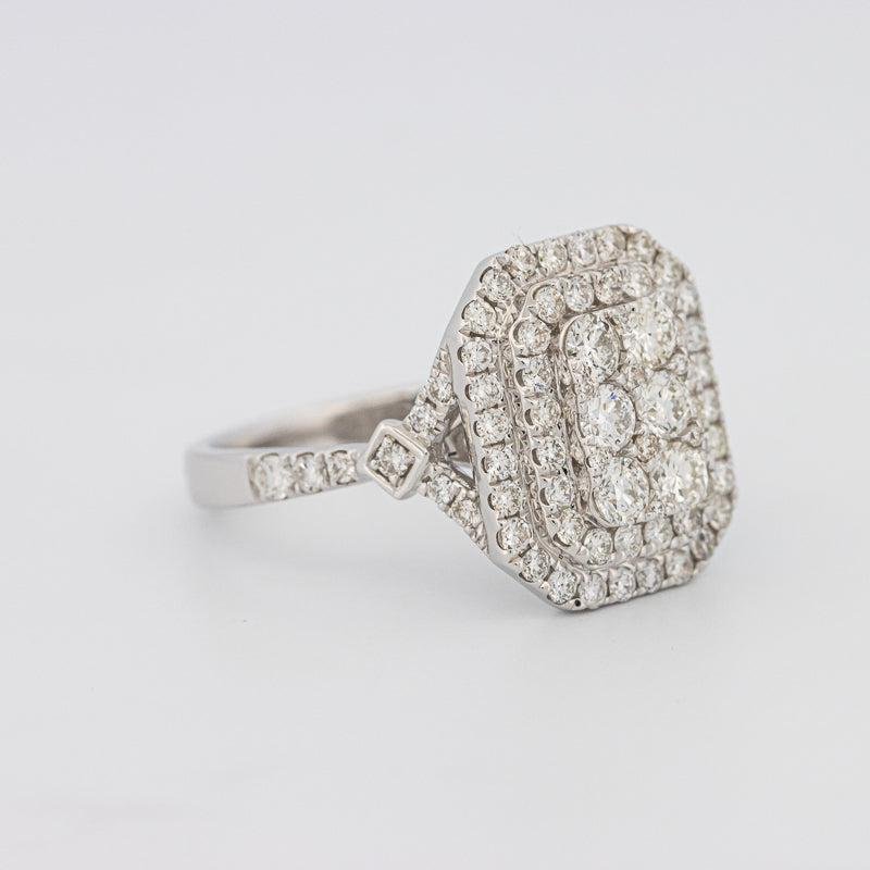 Invisible Double Halo Rectangular Diamond Ring - ZIZOV DIAMONDS