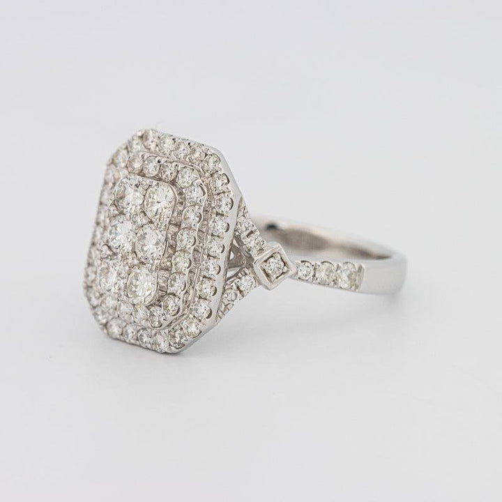 Invisible Double Halo Rectangular Diamond Ring - ZIZOV DIAMONDS