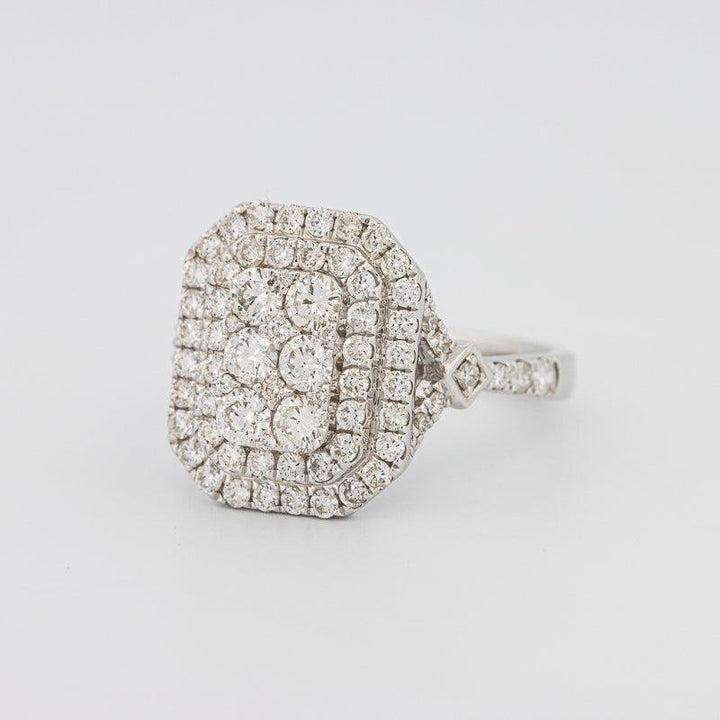 Invisible Double Halo Rectangular Diamond Ring - ZIZOV DIAMONDS