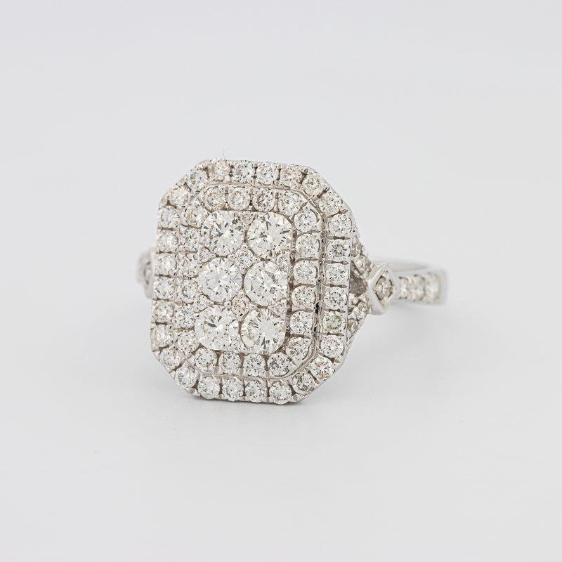 Invisible Double Halo Rectangular Diamond Ring - ZIZOV DIAMONDS