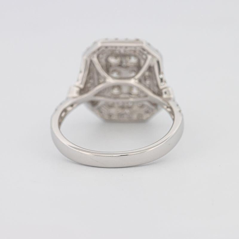 Invisible Double Halo Rectangular Diamond Ring - ZIZOV DIAMONDS