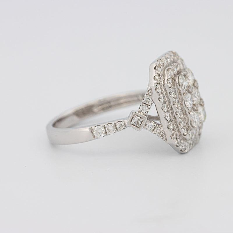 Invisible Double Halo Rectangular Diamond Ring - ZIZOV DIAMONDS