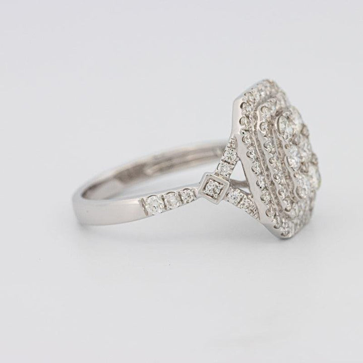 Invisible Double Halo Rectangular Diamond Ring - ZIZOV DIAMONDS