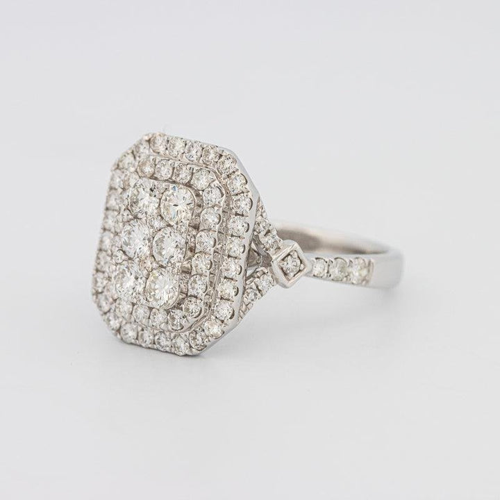 Invisible Double Halo Rectangular Diamond Ring - ZIZOV DIAMONDS