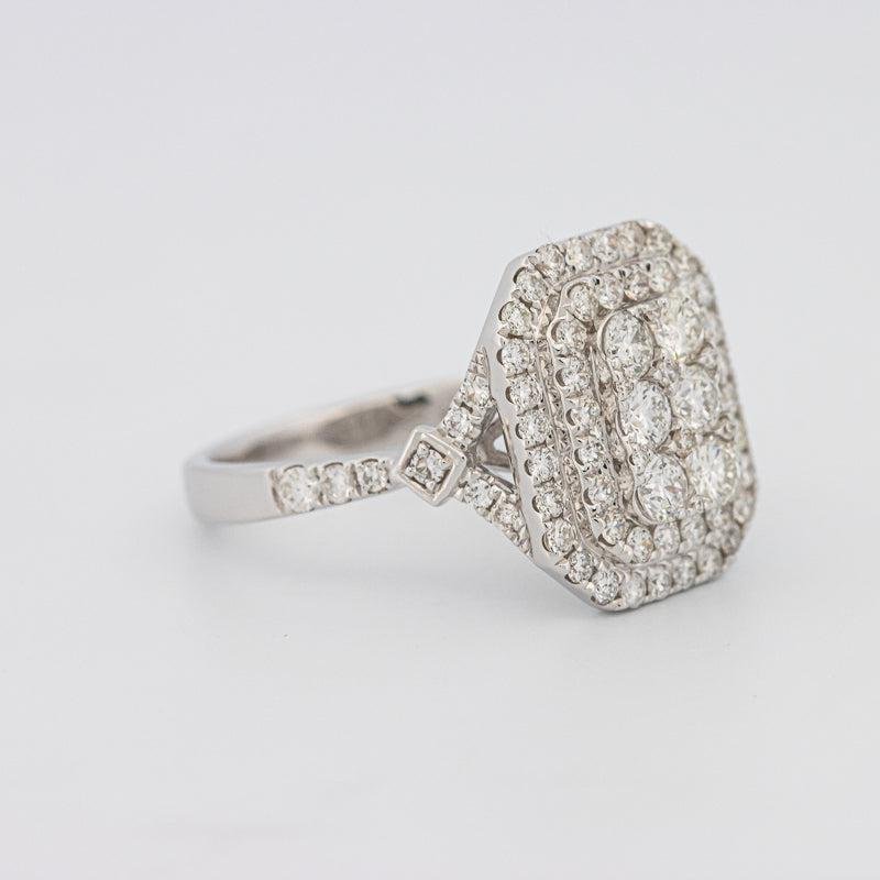 Invisible Double Halo Rectangular Diamond Ring - ZIZOV DIAMONDS