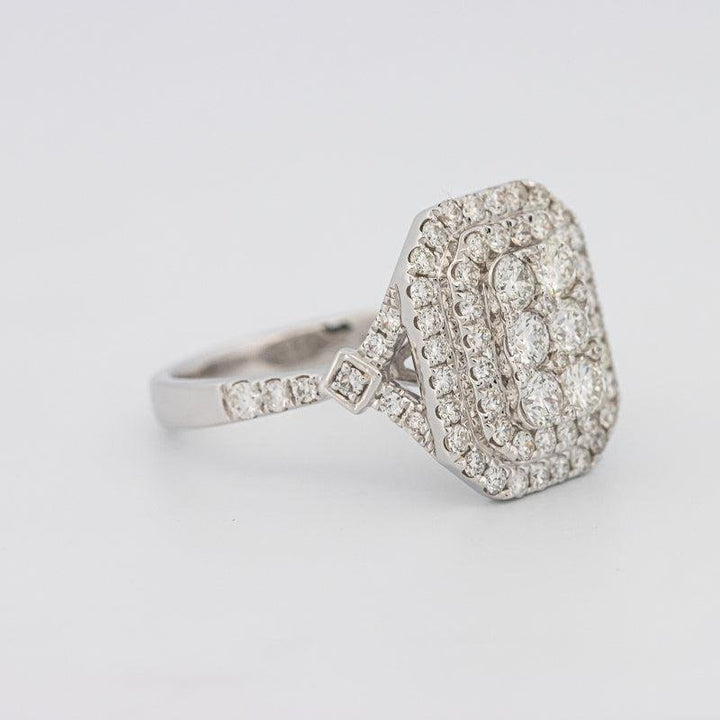 Invisible Double Halo Rectangular Diamond Ring - ZIZOV DIAMONDS